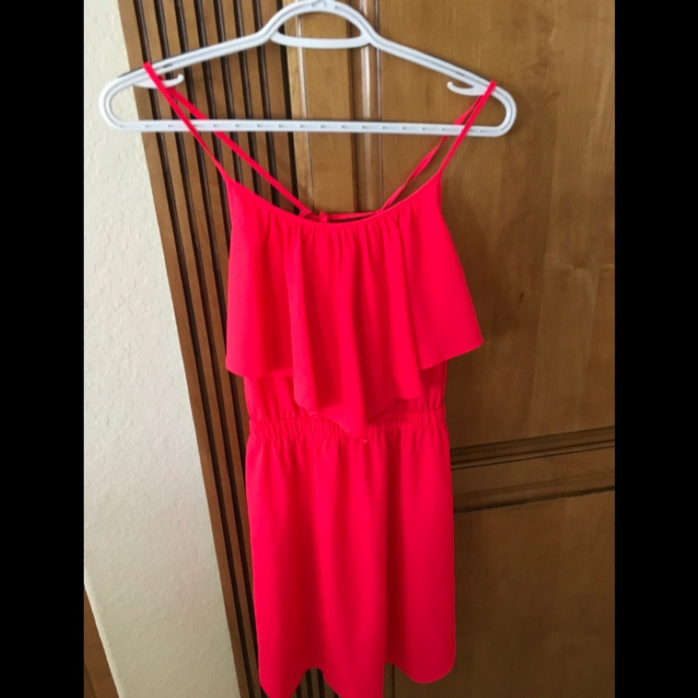 American Eagle highlighter pink dress
